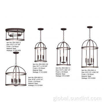 Black Gold Lamp Steel Crystal Chandelier 3*60W L19 Wood Steel Light Chandelier Supplier